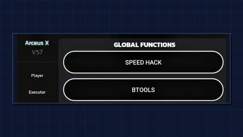 Arceus X Neo mod menu interface detail